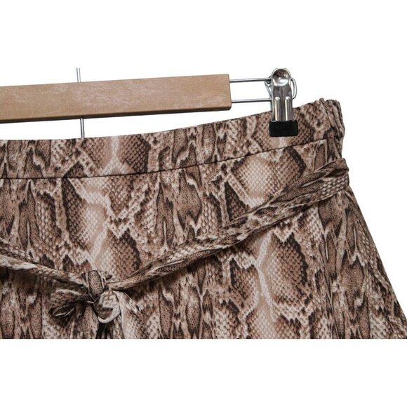 En Saison Mini Skort Size Large Snake Skin Print Tiered Ruffle Flowy Chiffon Y2K - Picture 4 of 12